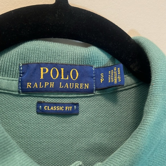 Polo by Ralph Lauren Green with Orange Pony
Classic Fit Short Sleeve
Size Small - Picture 3 of 7